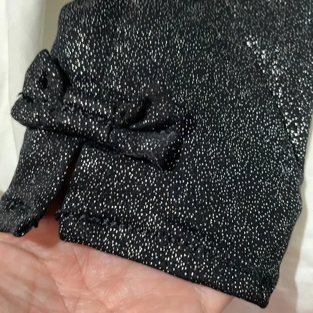 Gap 5 black shimmer denim fantastiflex stretch comfort elastic waste jean nwt